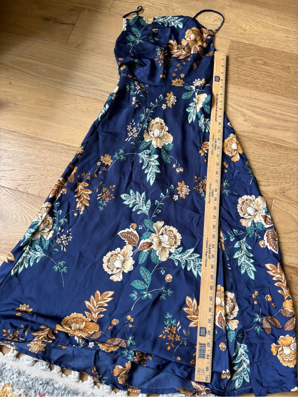 Petal and pup alejandra cowl neck midi slip dress floral navy womens 4 - Picture 5 of 11